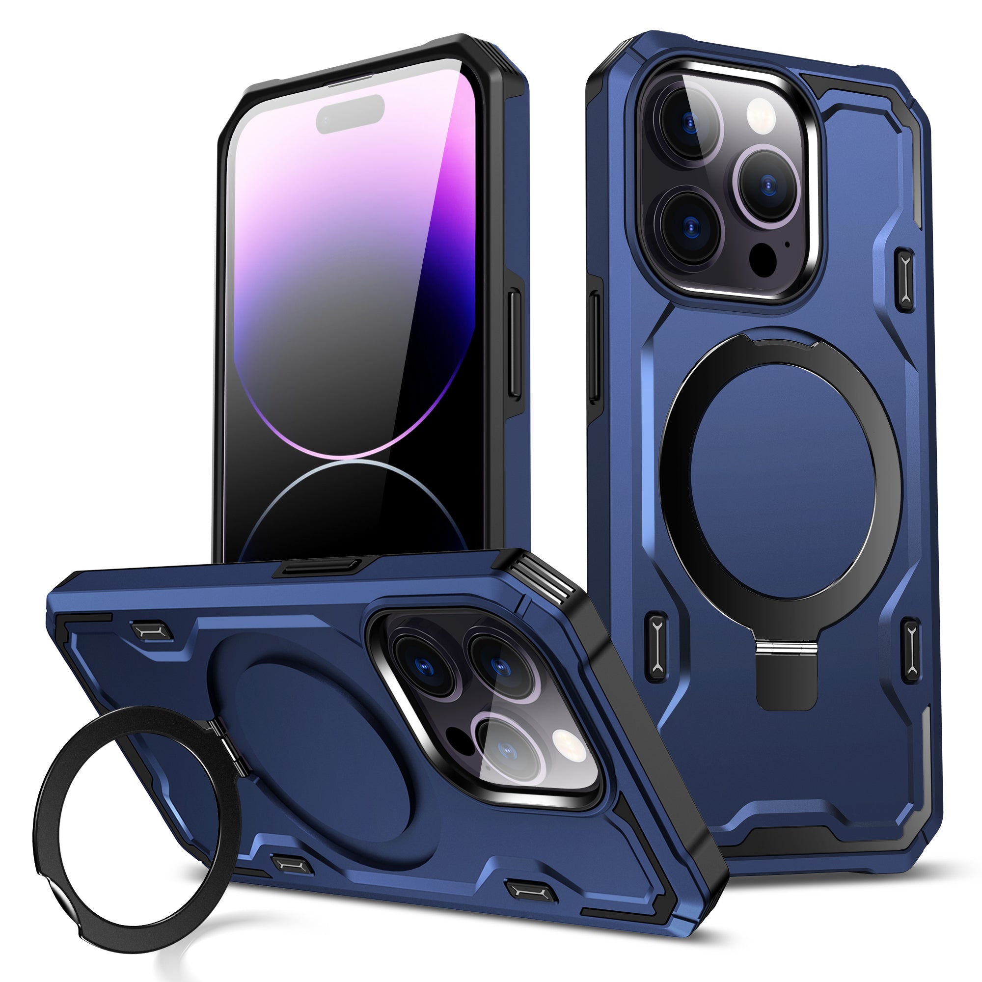For iPhone 14 Pro Max Magnetic Phone Case Compatible with Magsafe TPU PC Kickstand Cover For iPhone 14 Pro Max Magnetic Phone Case Compatible with Magsafe TPU PC Kickstand Cover